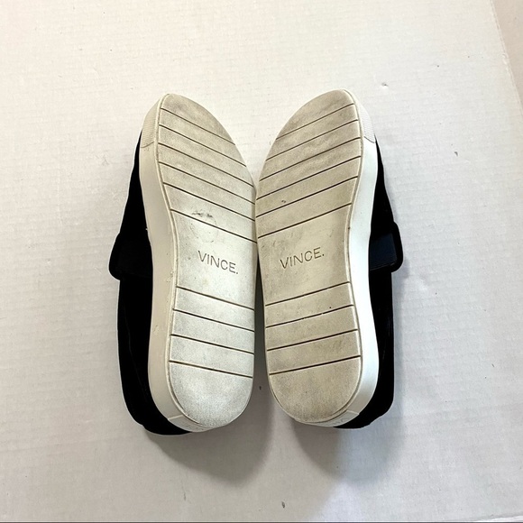 VINCE Black Velvet Platform Fashion Sneakers 7 - Picture 8 of 11